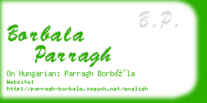 borbala parragh business card